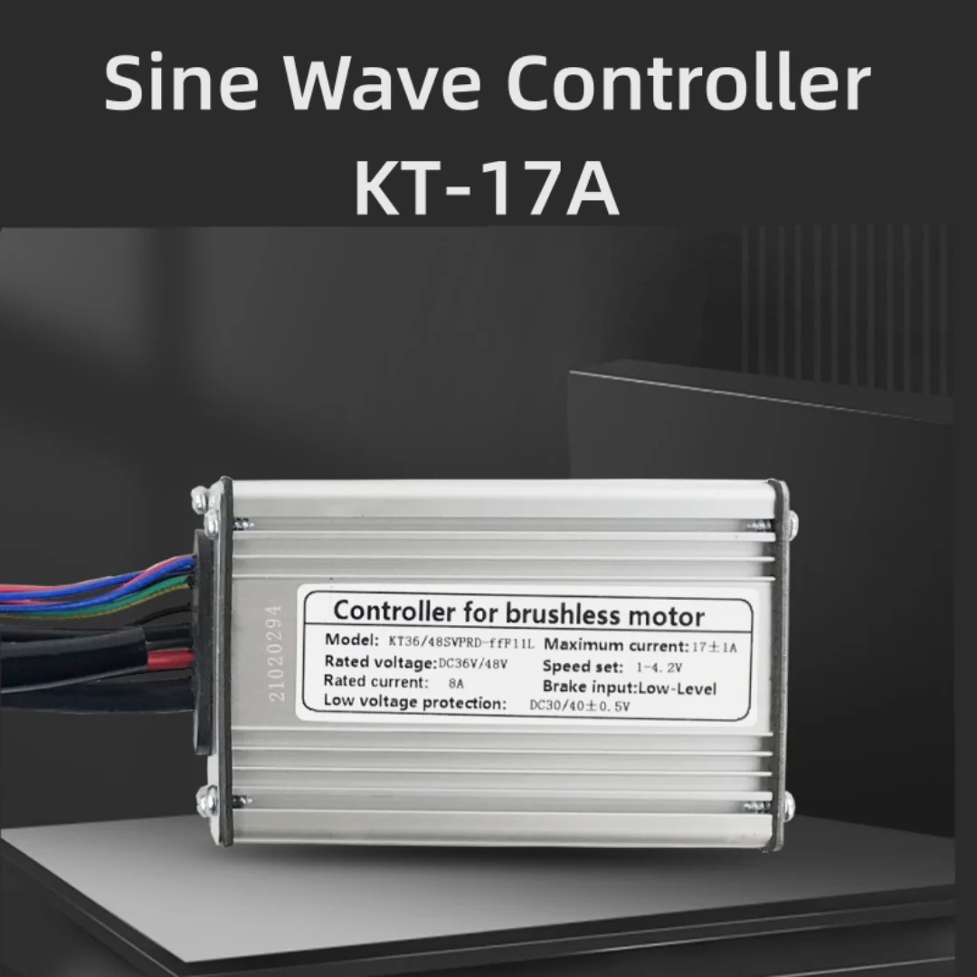 36V 48V Mountain Ebike e-Scooter Electric Spare Parts Kunteng KT-17A 350W Sine Wave Controller with Waterproof Plug