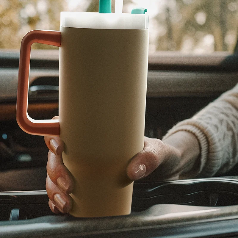 Special Lid 40oz Tumbler With 2 in 1 Lid Straw Double Wall Insulated Vacuum  Adventure tumbler Travel Mug Custom Logo Color