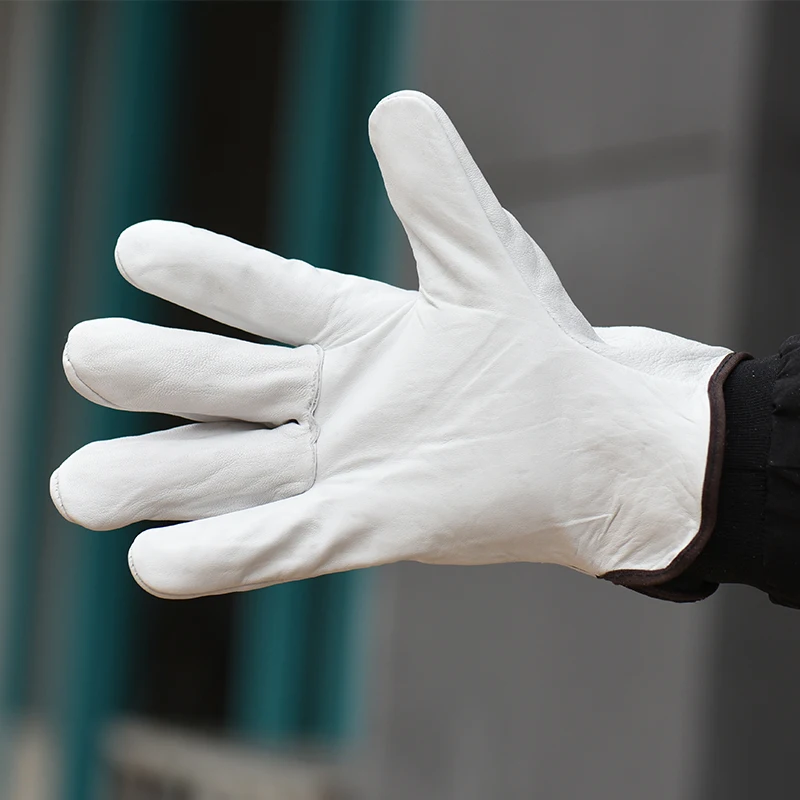 Welding Work Glove Function Fire Proof Soft Fire Resistant Grain Goatskin Leather Glove