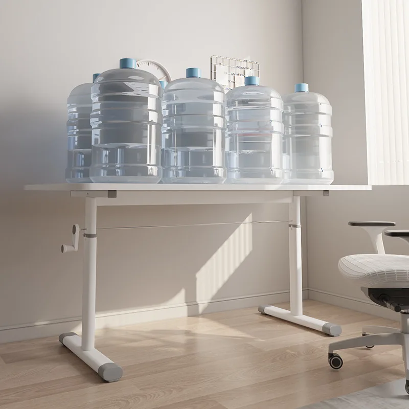 Manual computer desk can be raised and lowered simple home student desk