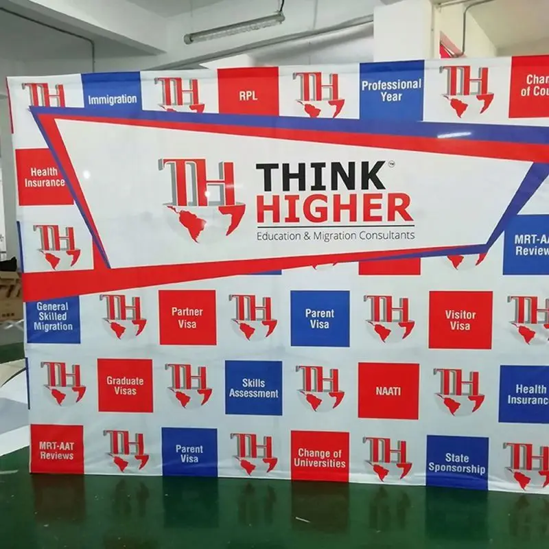 Exhibition Display Straight Or Curved Pop Up Banner Wall For Advertising
