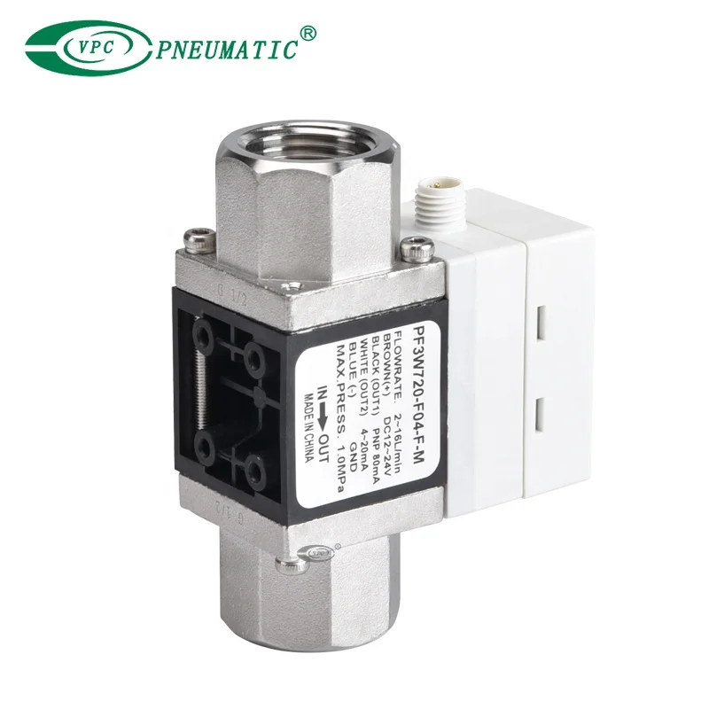 PF3W Series 3 Color Display Digital Flow Switch for Water