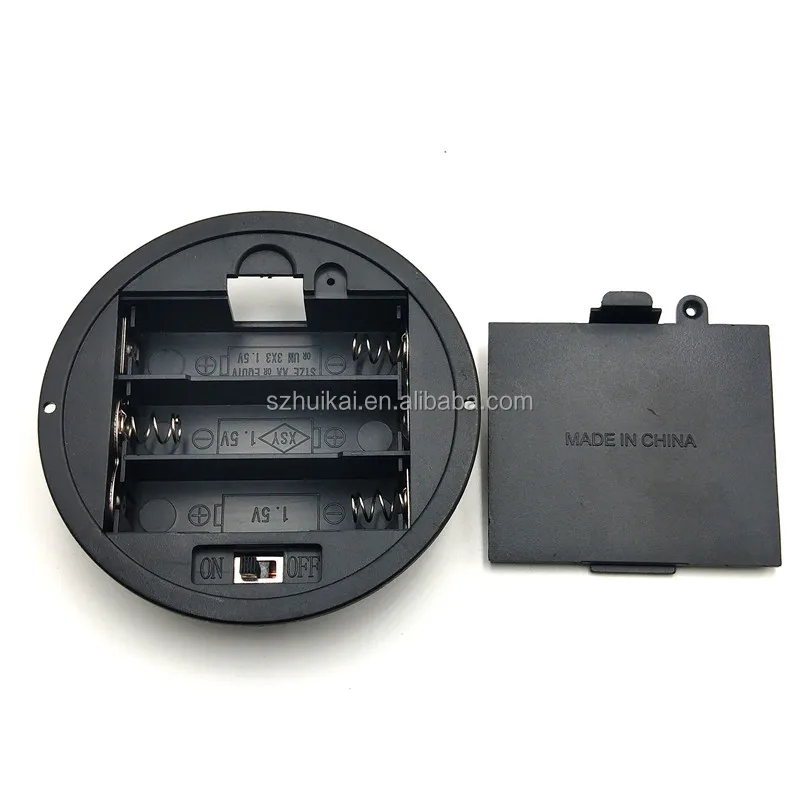 3XAA battery holder Plastic box battery 4.5v No.5 Aa Size Cell Cover 3aa Round battery holder with switch