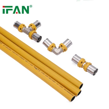 IFAN China Factory Overlap 16mm PE AL PE Pipe For Natural Gas Yellow Color Gas Pipe