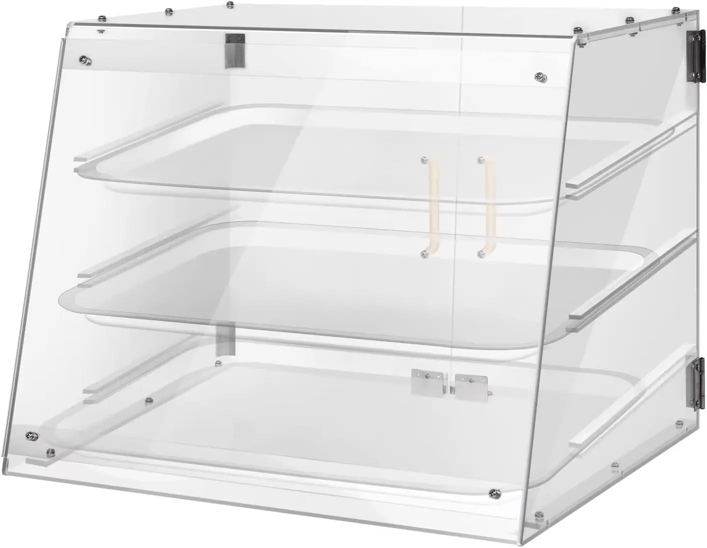 Factory Clear Acrylic Bread Display Case With Cake Bakery Pastry Dustproof Display Cabinet