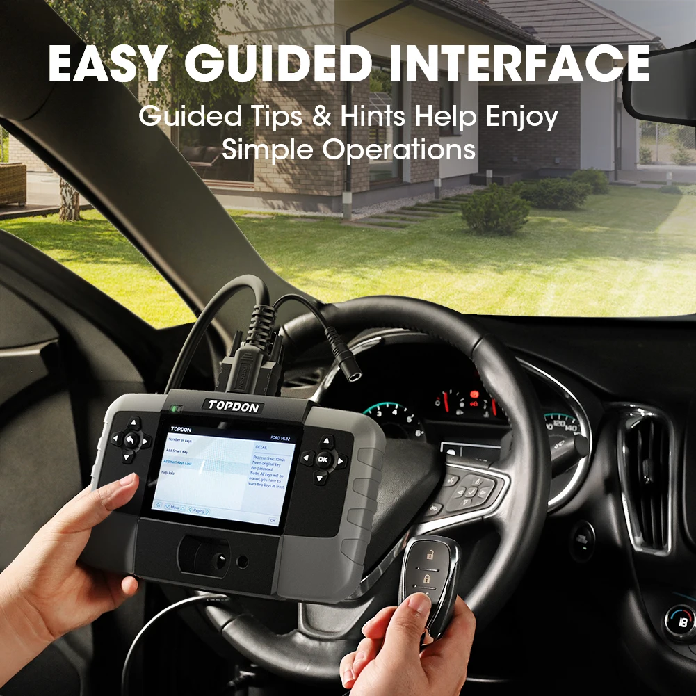 TOPDON T-NINJA 1000 AUTOMOTIVE IMMOBILIZER OBD KEY PROGRAMMER One Year Free Update Wide Vehicle