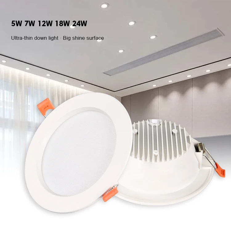 5 years warranty Anti Glare Aluminum LED Down Light 5w 7w 12w 18w 24w Led Spotlights spot lamp Recessed Ceiling Led Downlights