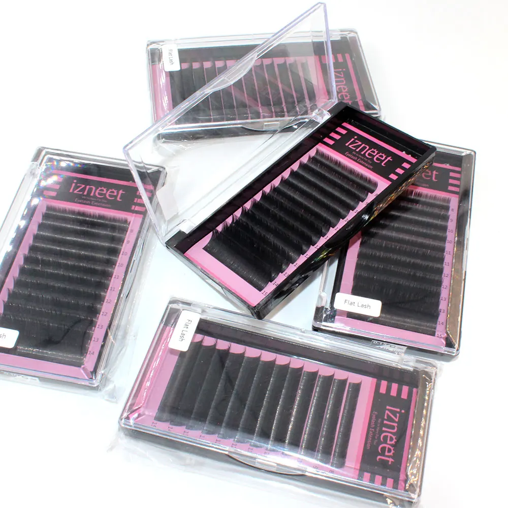 Volume faux Mink split tip cashmere ellipse matte flat Lashes Extensions Individual Eyelashes Tray eyelash vendor