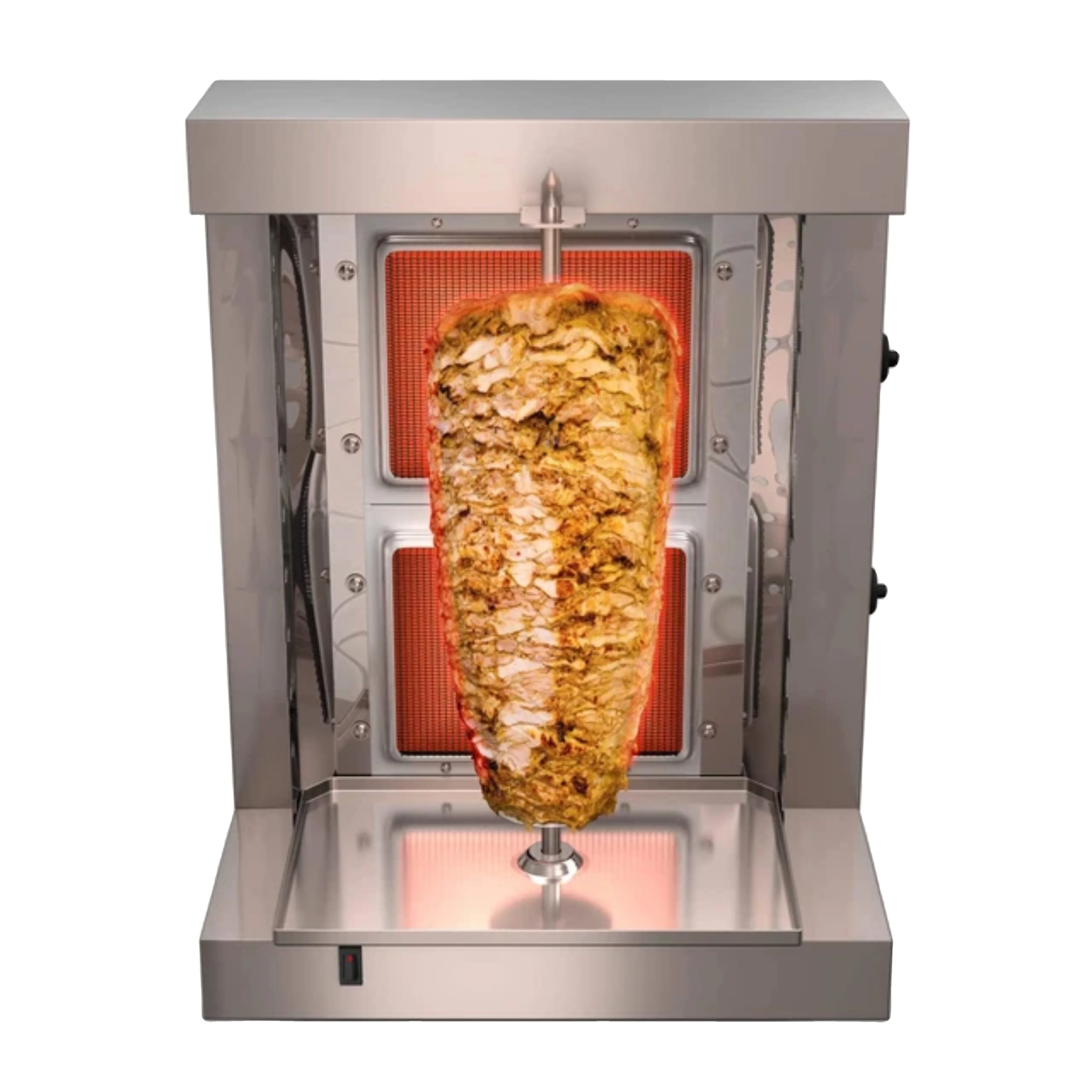 Commercial gas shawarma machine lpg gas doner kebab machine automatic rotary turkey chicken kebab grill