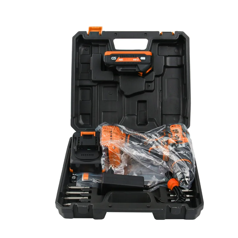 High performance durable 21V lithium battery powered cordless drill and impact screw driver electric drill machine