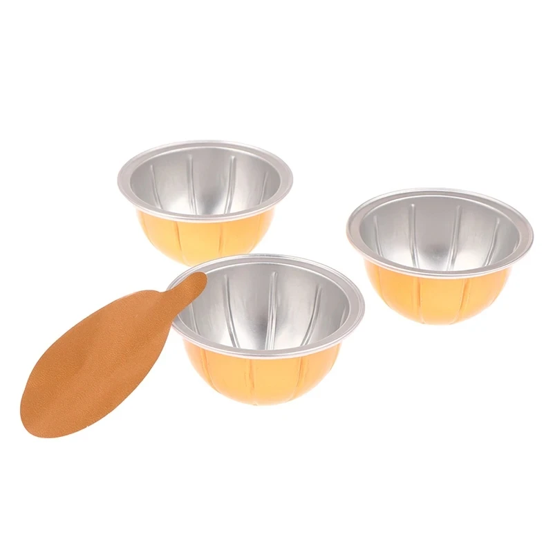 Customized Heat Sealing Cover Logo Disposable nespresso new pods aluminum foil 230ML mpty coffee capsules with sticker lid