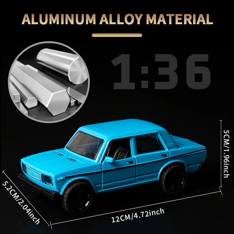 Classic Racing Model Car Vehicles 1/36 Scale Alloy Double Door Pull Back Diecast Car Educational Toy Ornament For Kids boys