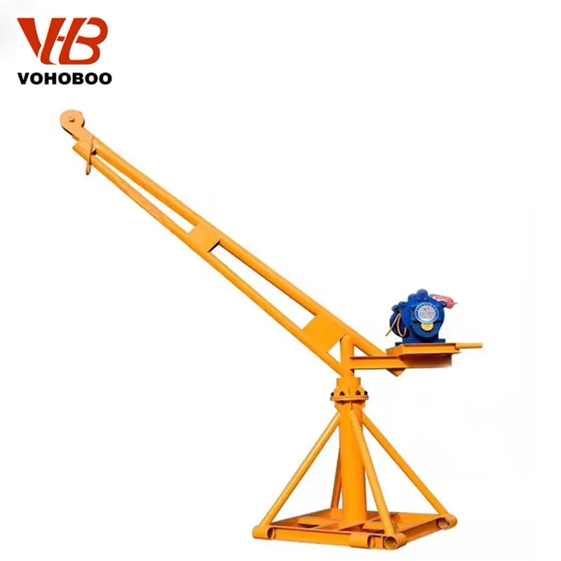 200kg 300kg 500kg 800kg 1000kg hand operation Mobile mini crane Portable Small Lift Floor Crane with electric winch