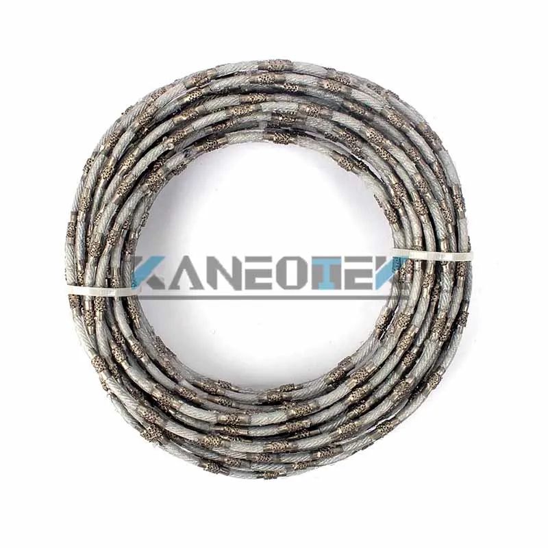 KANEOTEK Sintered Vacuum Brazed Diamond Stone Wire Saw Rope For Stone Cutting Marble and Granite Wire Cutting Machine
