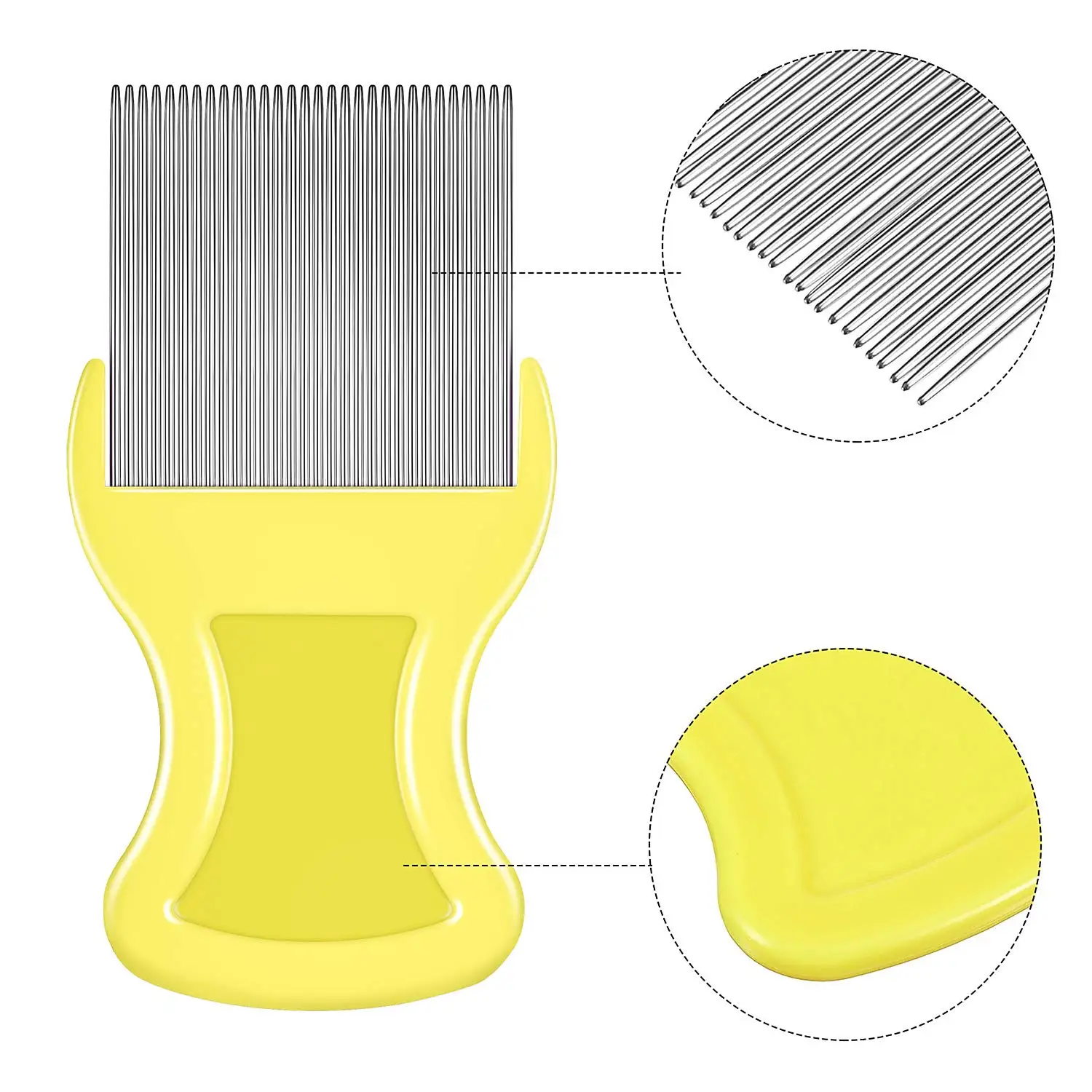 Hot selling hair grooming metal tooth lice comb private label lice comb