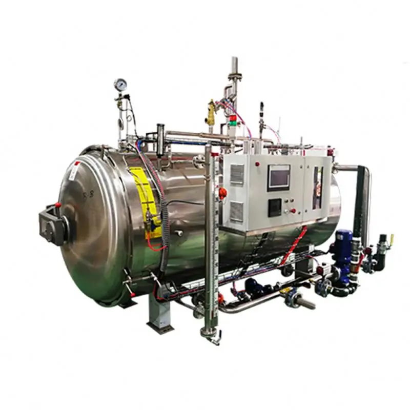 Food Autoclave with Glass Bottles Packed Pressurized Steam Sterilizer