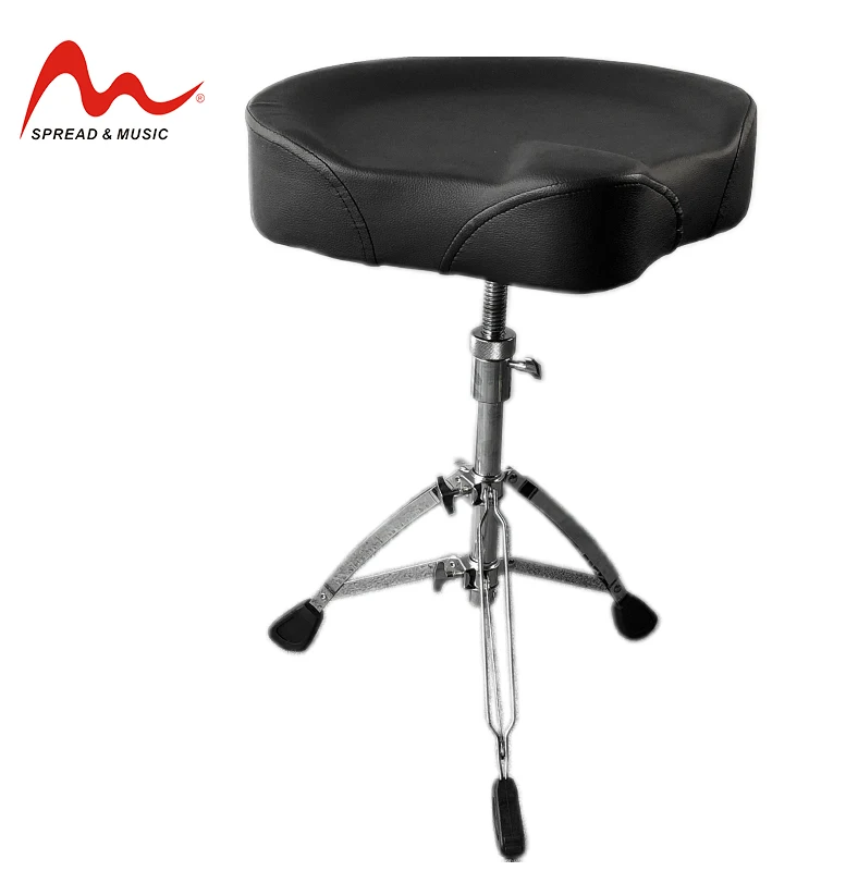 High-quality adjustable height drum throne chromed hardware artificial leather drum head percussion instrument OEM supported