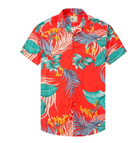 2022 New Summer Hawaiian Shirt Casual Beach Shirts Custom  Design Shirt for Men