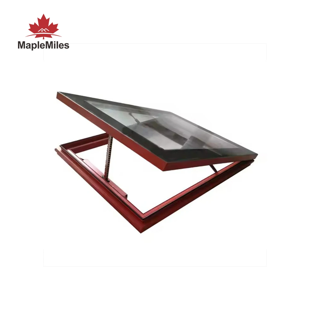 Maplemiles 600 X 600 Skylight Double Glazed Tempered Skylight Smart Electric Aluminum Skylight
