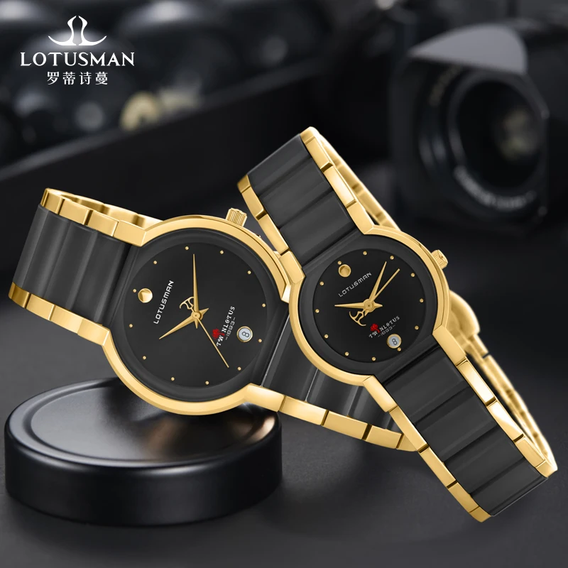 1893 couple watch fashion simple ceramic and steel strap watch exquisite and luxury design