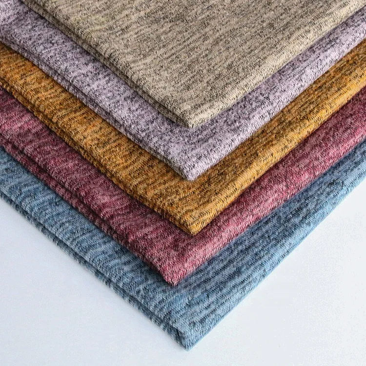 3939# 70%polyester 25%cotton 5%spandex cloud dyed cotton knitted jersey fabric 210g medium weight for skirt short sleeve fashion