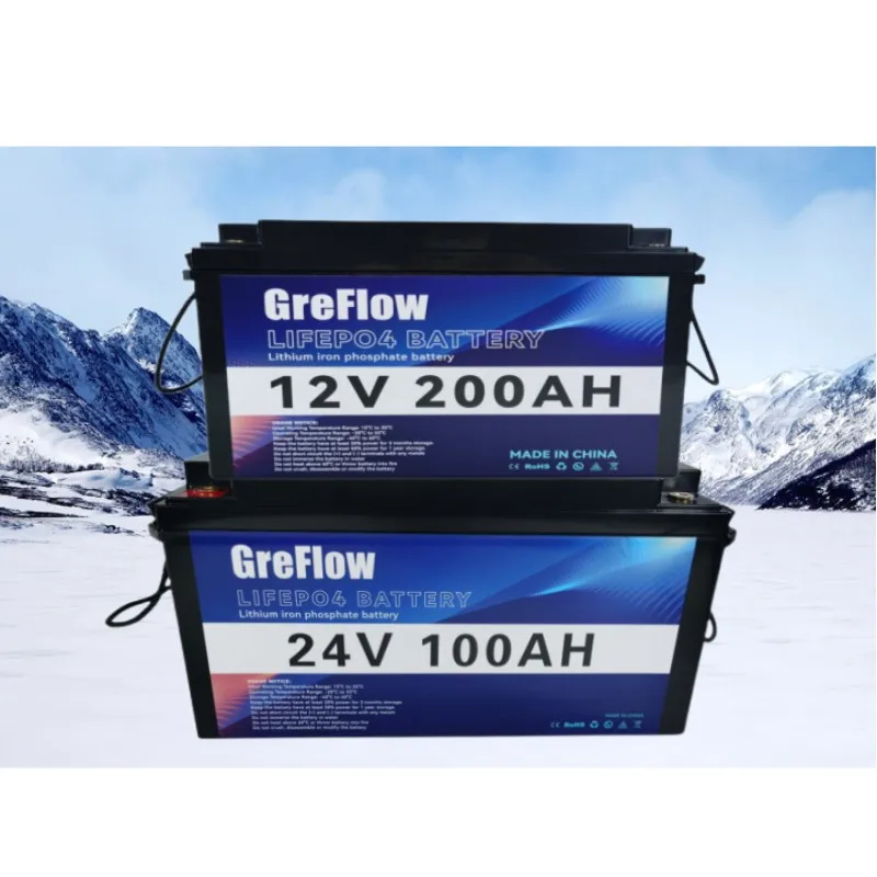 Deep cycle solar battery 24v 100ah lithium marine rv bateria akku APP monitoring 12v 200ah rechargeable lifePo4 energy storage