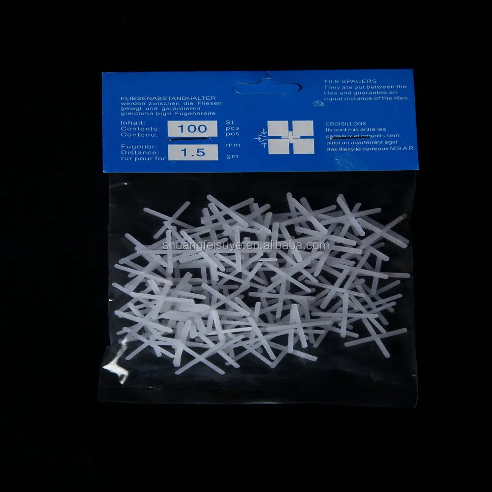 Tile Spacers Tile Leveling Systems Fresh Material Hotsale 2.0 mm Tile Cross Customized Logo