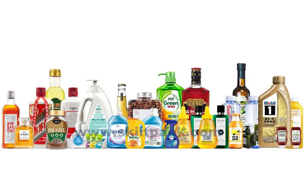 Автоматические пластиковые контейнеры машина для нанесения этикеток с двумя наклейками спереди и сзади