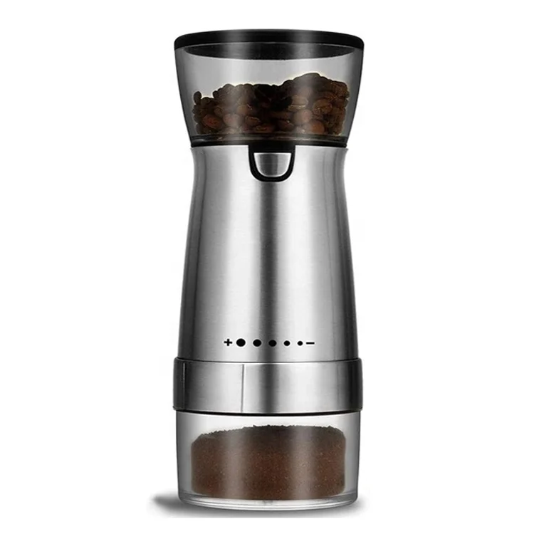 
New customized Portable USB Rechargeable cordless Electric Coffee Grinder Mill with ceramic burr 