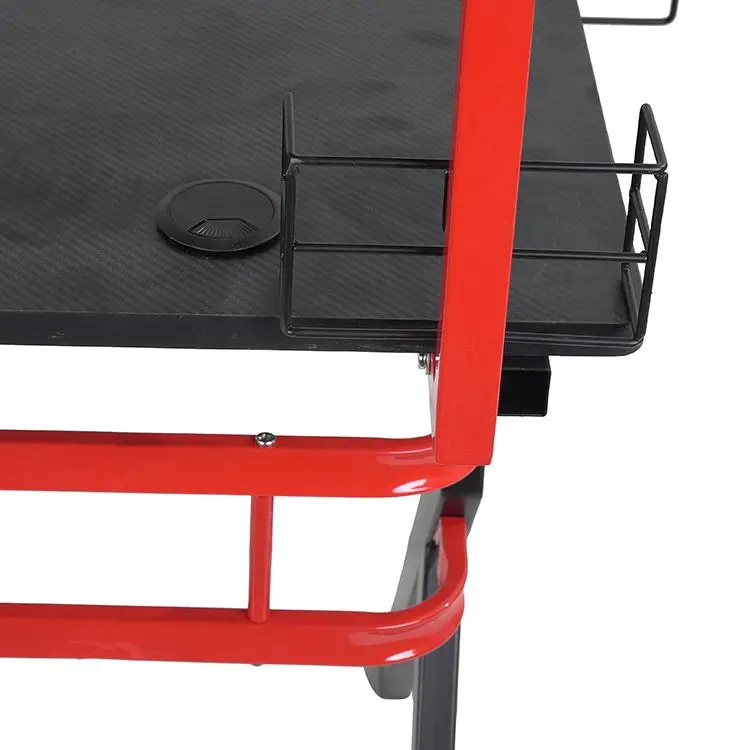 Wholesale Good Quality PC RGB Light Gaming Table Standing PC gaming Desk with Cup Holder and Earphone Holder