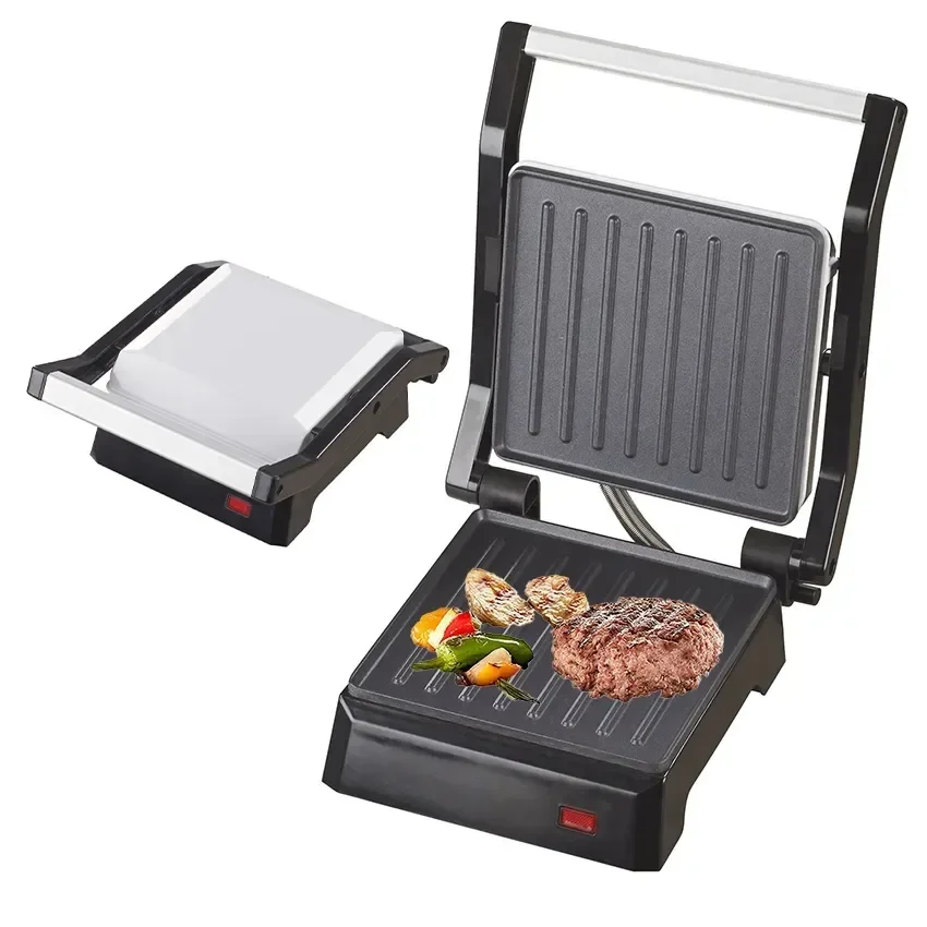 Whole flat non-stick panini griddle grill electric contact grill machine steak beef cooking roaster stove Electric Contact Grill