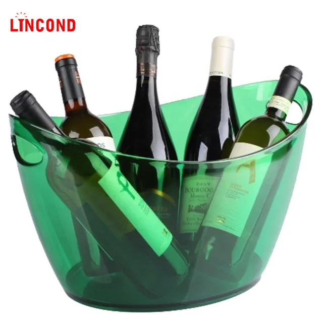 Lincond оптовая продажа роскошный большой ведро для льда со светодиодной подсветкой 12 л вечеринки бара