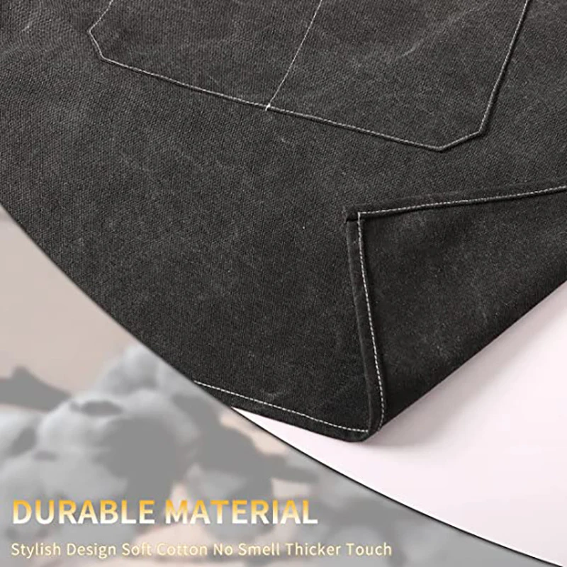 Custom Logo Canvas Stylist Apron Khaki Canvas Apron Bulk Fabric Apron