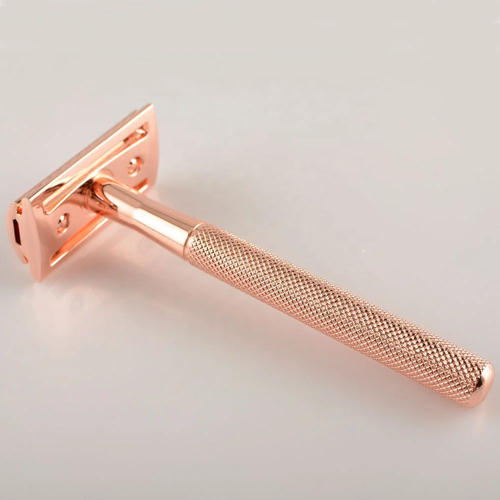 
High Quality Matte Rose Gold Double Edge Mens Shaving Safety Razor 