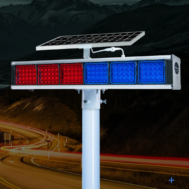 Emergency Traffic Light Solar Single Double Side Led Traffic Signal Warning Light