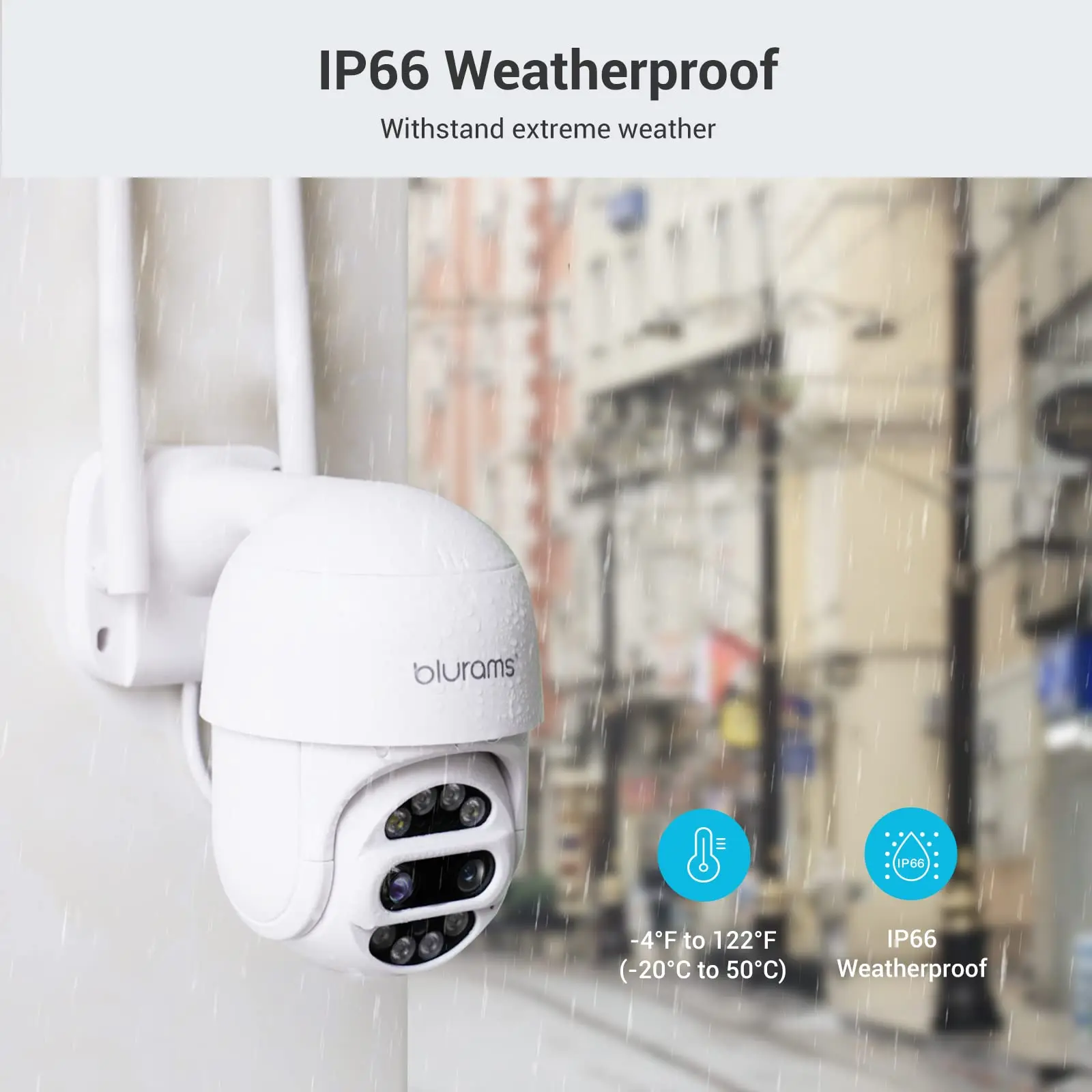 WiFi Night Vision Surveillance Wireless Home Security Dual-Lens Camera Outdoor Wireless PTZ Camera