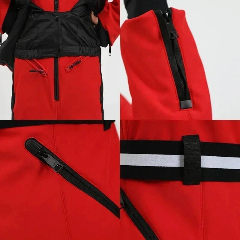 Ski Jackets Mountain Winter Hooded Woman Snowboard Clothes Outdoor Sports Skiing Overcoats Windproof Thermal Snow Tracksuit