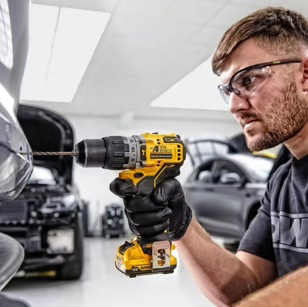 AIRFORCE 161mm Drilling two Capacity 12V Brushless Torque Professional Percussion Drill 20V Electric Wireless Impact drill