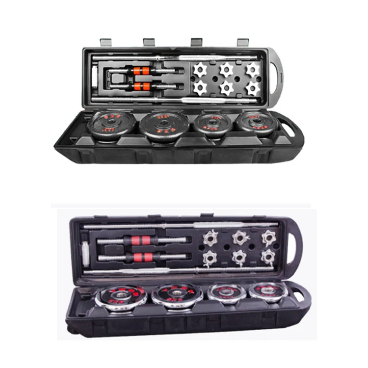 Прямая продажа с завода, настраиваемый хромированный набор гантелей для выпечки, 50 кг, набор регулируемых гантелей 2 в 1