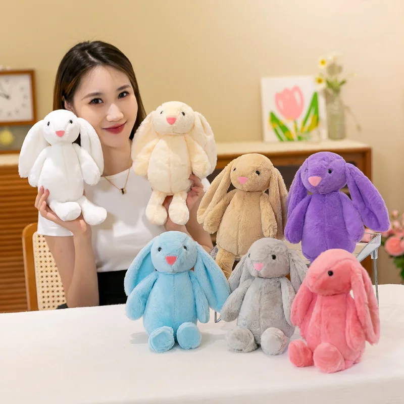 YWMX Plush Stuffed  Long Ear Rabbit Toy Kids Birthday Toy Sleeping Doll Gift Girl Hand Gift Wholesale