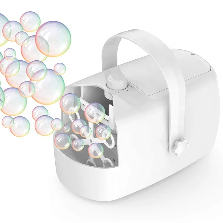 Portable Bubble Machine 4800+ Bubbles Per Minute for Kids Toddlers Parties Birthday Bubble Maker by Plug in and Battery