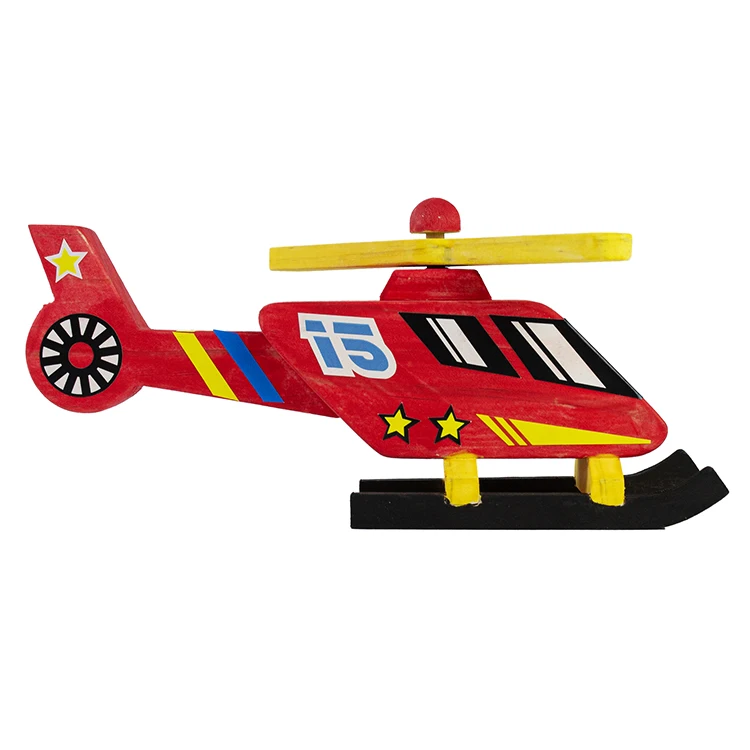 ShaunChee diy craft new arrival top selling wooden helicopter toys for kids