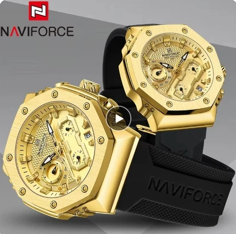 NAVIFORCE 8035 NF8035 Men Watch Quartz Top Brand Luxury Waterproof Chronograph Male Clock Original Women Lady Lover Wristwatch
