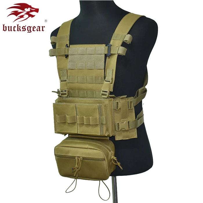Factory Military Combat Protection Vest MOLLE System Adjustable Detachable Pouches For Tactical Battlefield Training