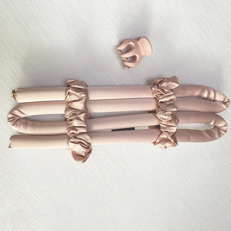 Small curl  skinny silk heatless hair curler ribbon slim curling no heat wand