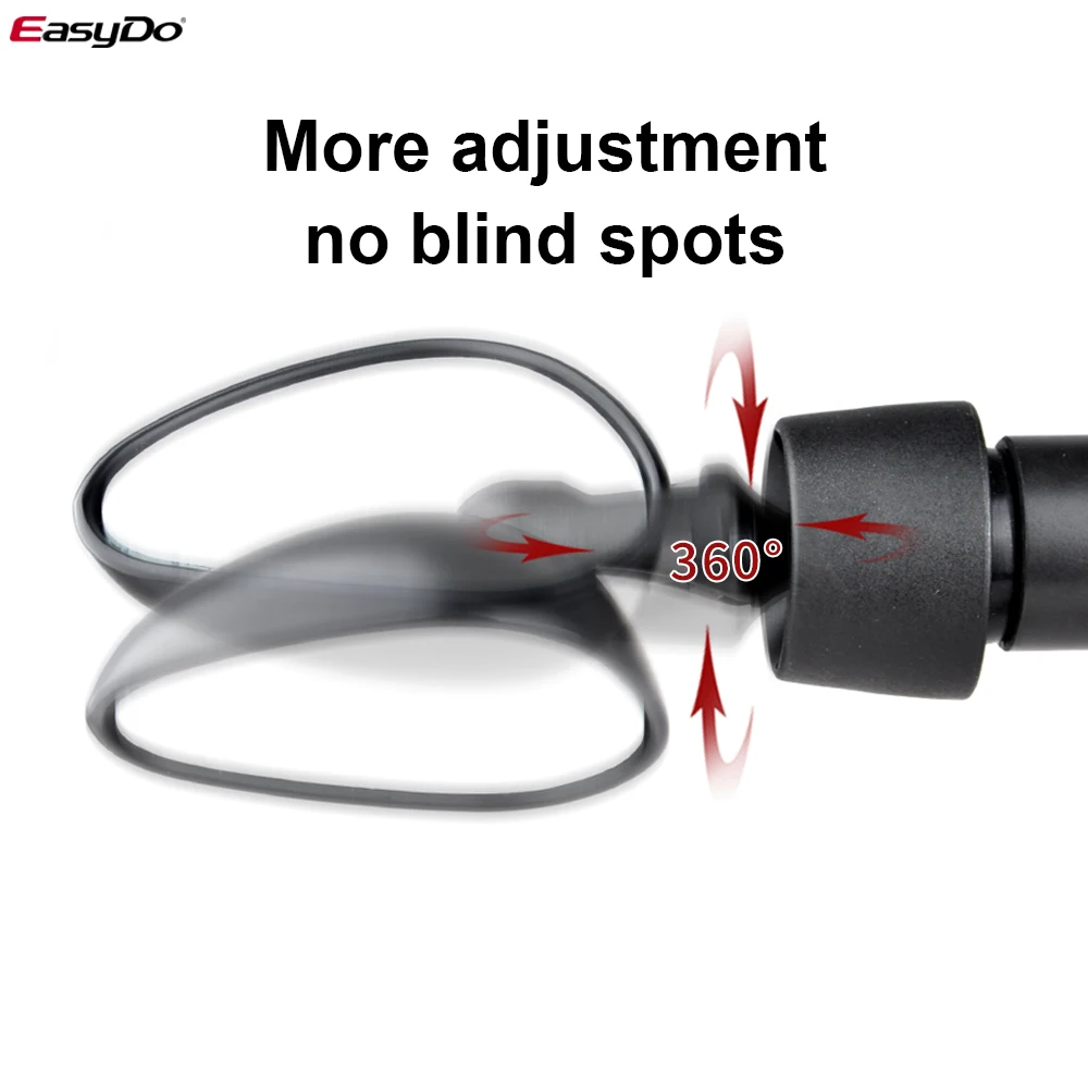360 Degree Adjustable Bike Rearview Mirror Bar End Mini Side Mirror Bicycle Accessories Cycling