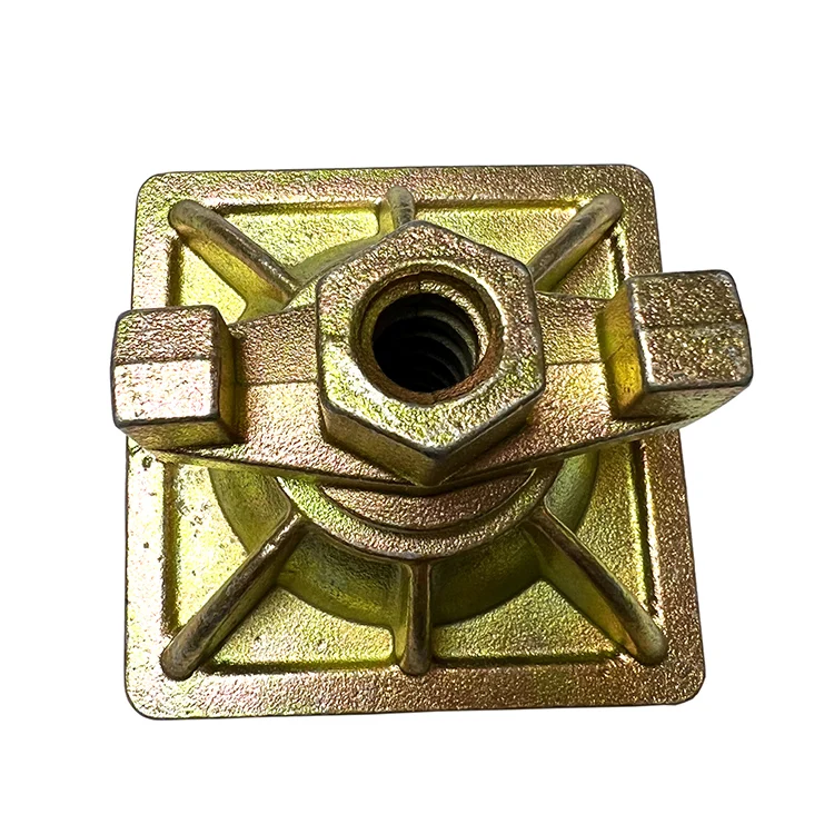 Construction Formwork Accessories  carbon  Steel D15  Tie Rod Fastening OEM service 120mm  anchor  Nut with plate