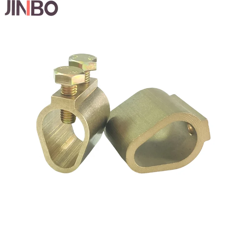 Electrical grounding material brass earth rod clamp