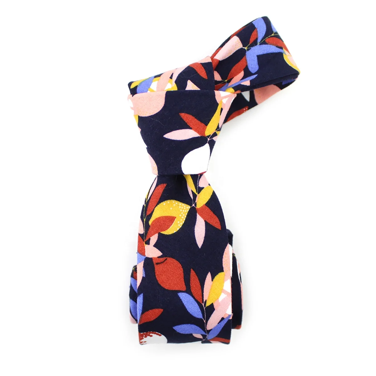 Галстук оптовая продажа весенний цветочный Повседневный модный тонкий мужской галстук ручной работы из органического хлопка с цветочным