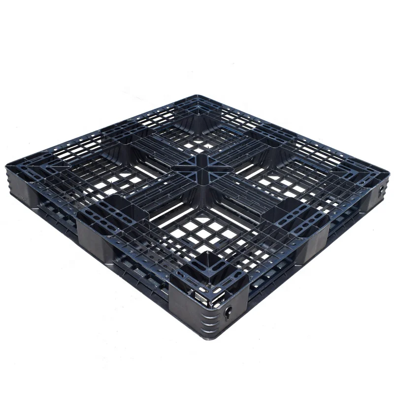 Wholesale Cheap Prices Black Light Plastic Pallet Export Reusable Fork Pallet Single Faced Warehouse Industry Pallet for Sale